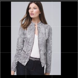 White House Black Market Snake Print Jacket